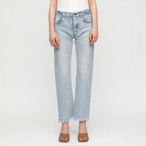 Moussy Mv Peoria Straight Jeans - Light Blue, Size 25 (NWT)